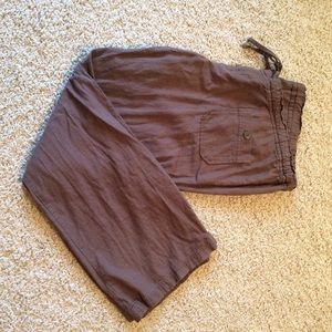 Old Navy Maternity Brown Linen Pants Size 16