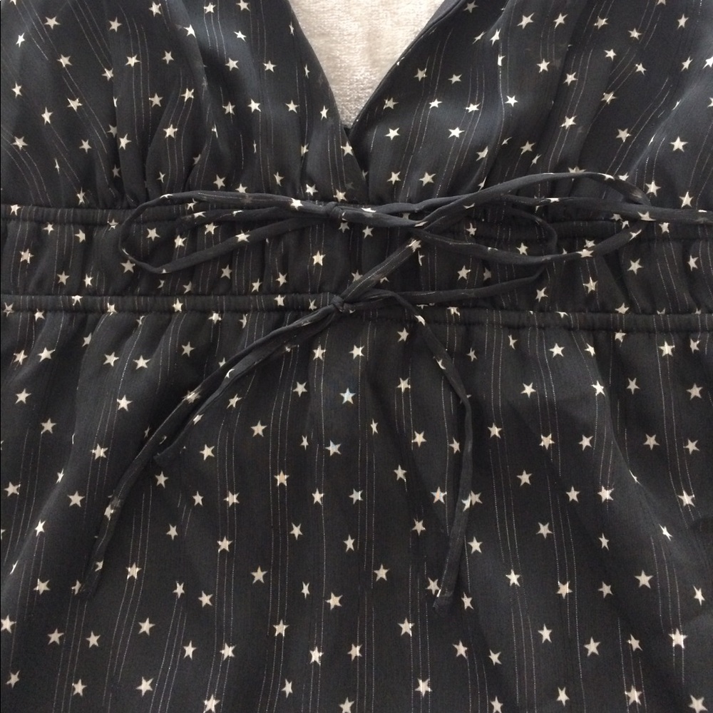 Juniors size 7 Halter dress black with stars