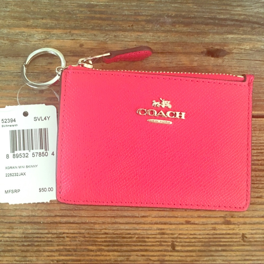 Coach Mini Skinny Id Case in Crossgrain Leather