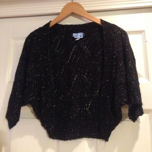 Black and silver shrug