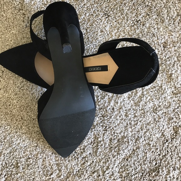 Faux suede sling back heels - Picture 2 of 3