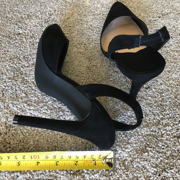 Faux suede sling back heels - Picture 3 of 3