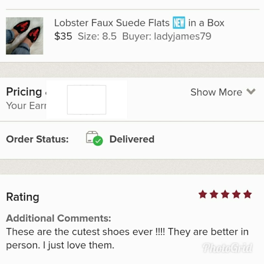 1 Pair Left🆕Lobster Faux Suede Flats - Picture 8 of 8