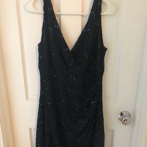 Navy Blue Sequin Ralph Lauren Dress, worn once