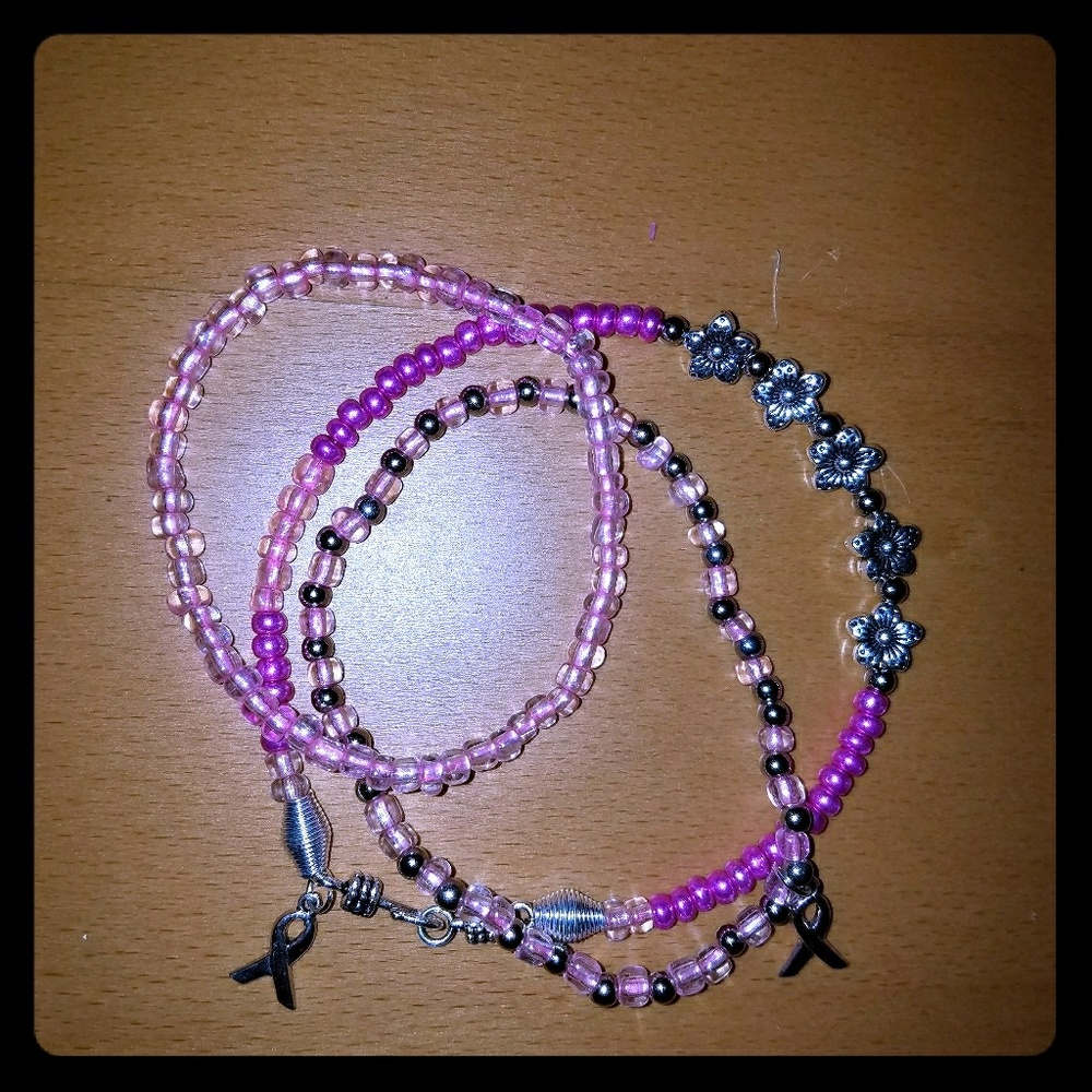 Breast Cancer awareness Bracelet set