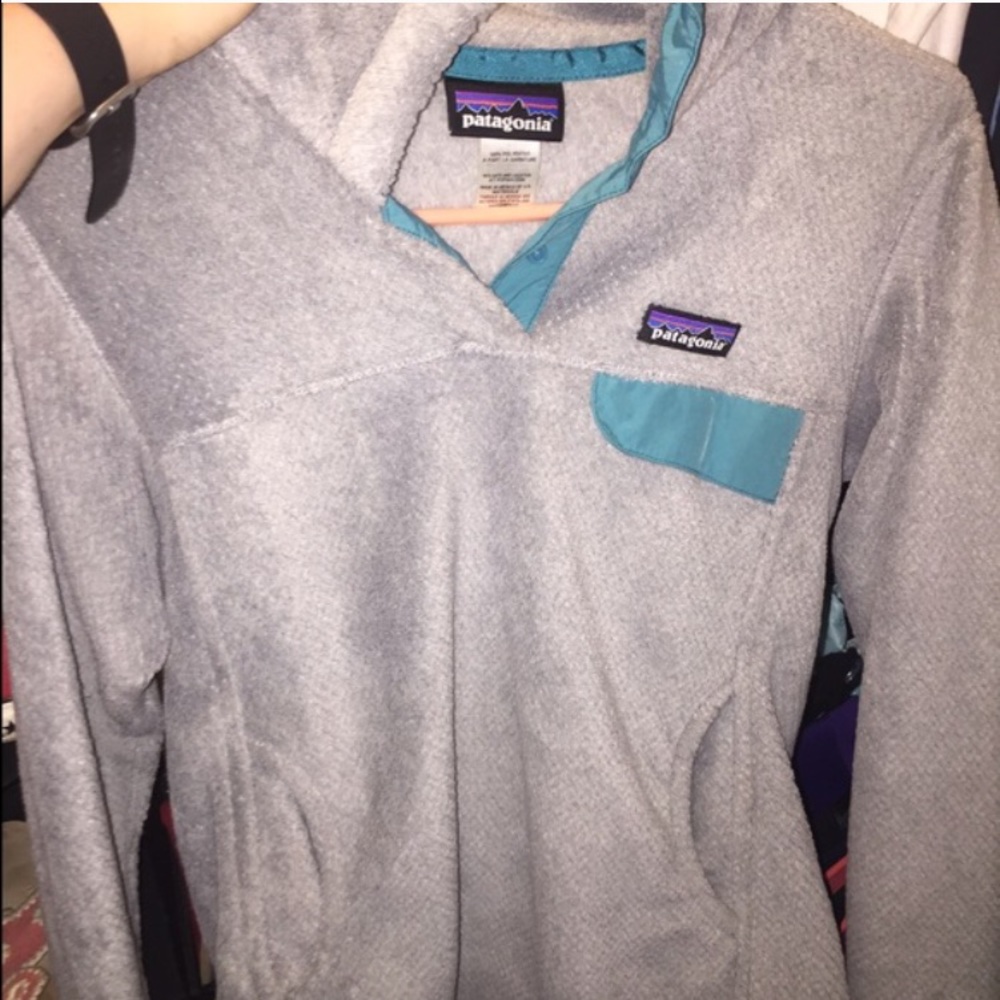 Blue and Grey Patagonia pullover