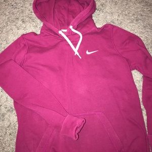 Raspberry colored Nike sweatshirt