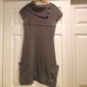 Sweater dress with cute detail!