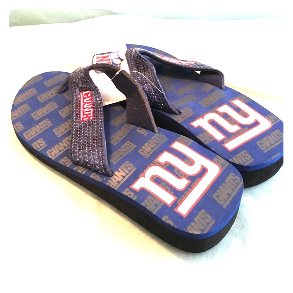 Never worn NY Giants sandals