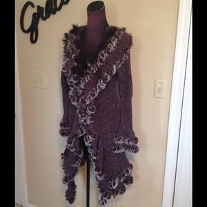 Long Purple Cardigan