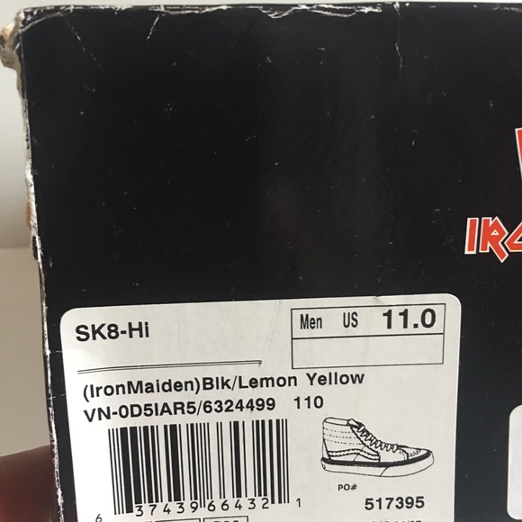 iron maiden vans size 11