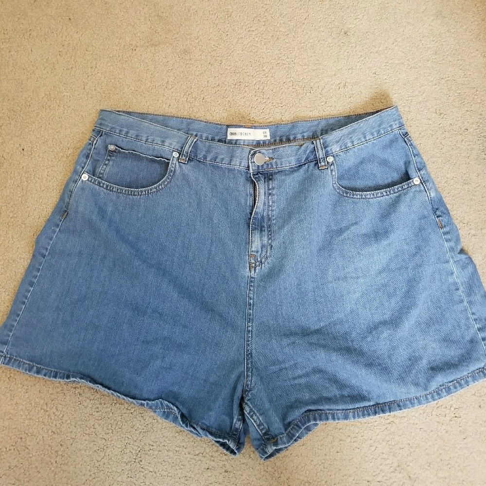 ASOS Curve Denim Culotte Shorts