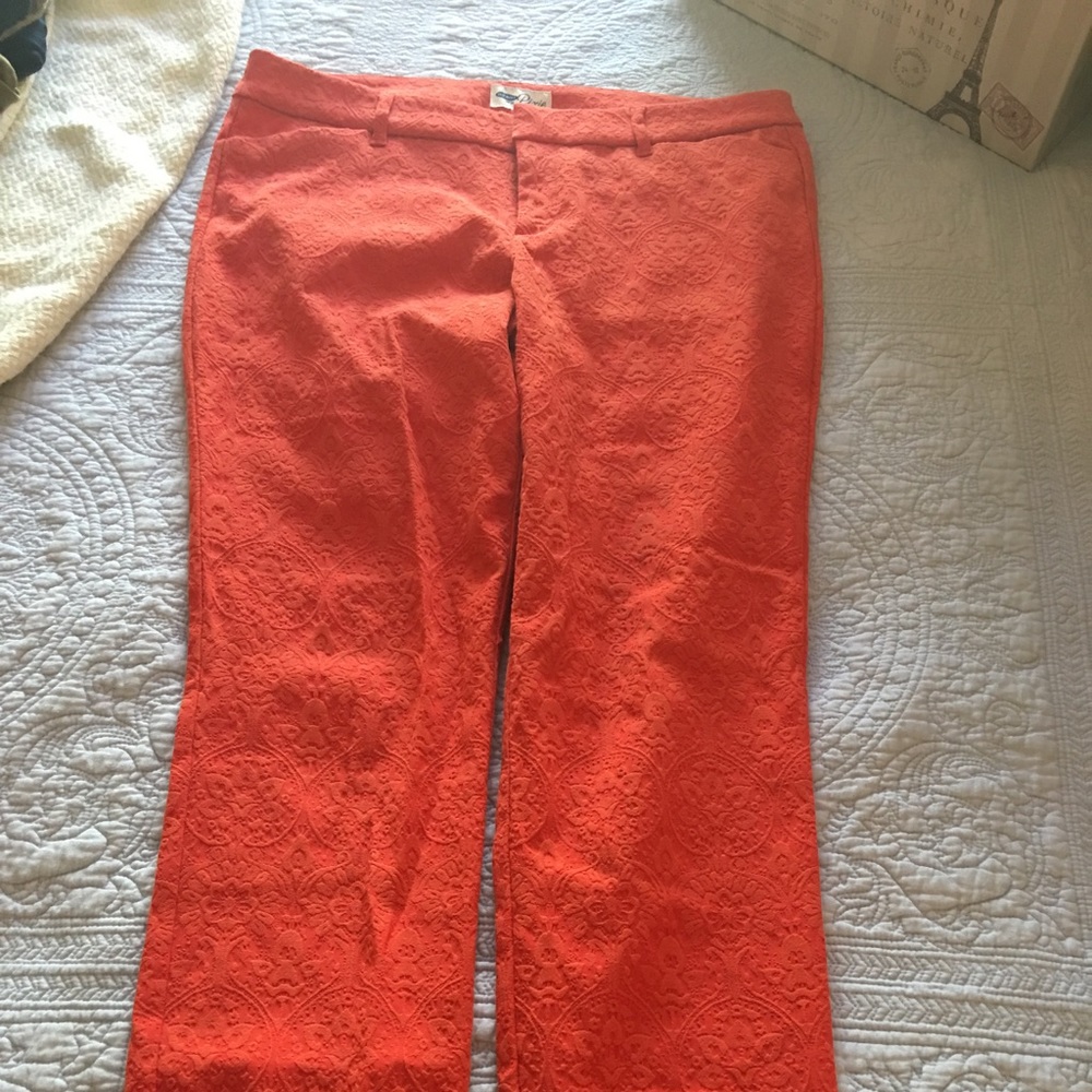 Old navy pixie crimson jacquard pants