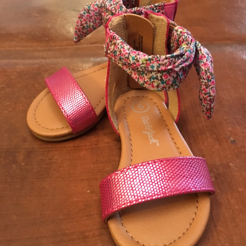 Cat & Jack Pink Sandals with Back Zip