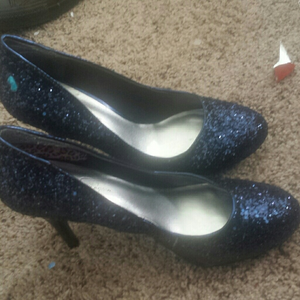 Sparkly Blue Heels