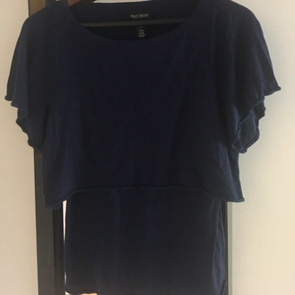 White House Black Market Navy Top