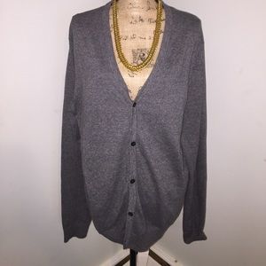 Gray button down sweater