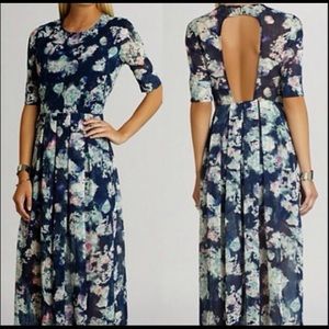 BCBG navy floral dress