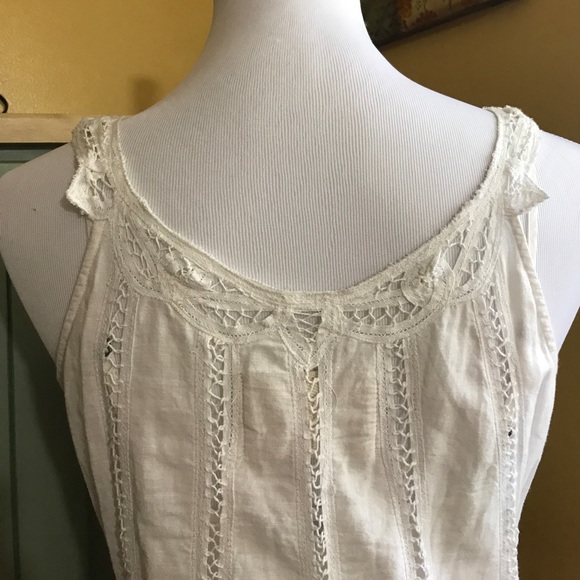 Free people white knit sleeveless tunic dress - Picture 4 of 6