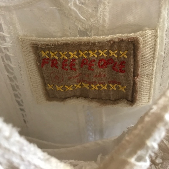 Free people white knit sleeveless tunic dress - Picture 6 of 6