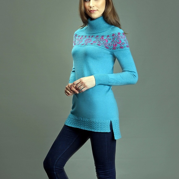 MERINO WOOL TUNIC SWEATER MADE IN EUROPE