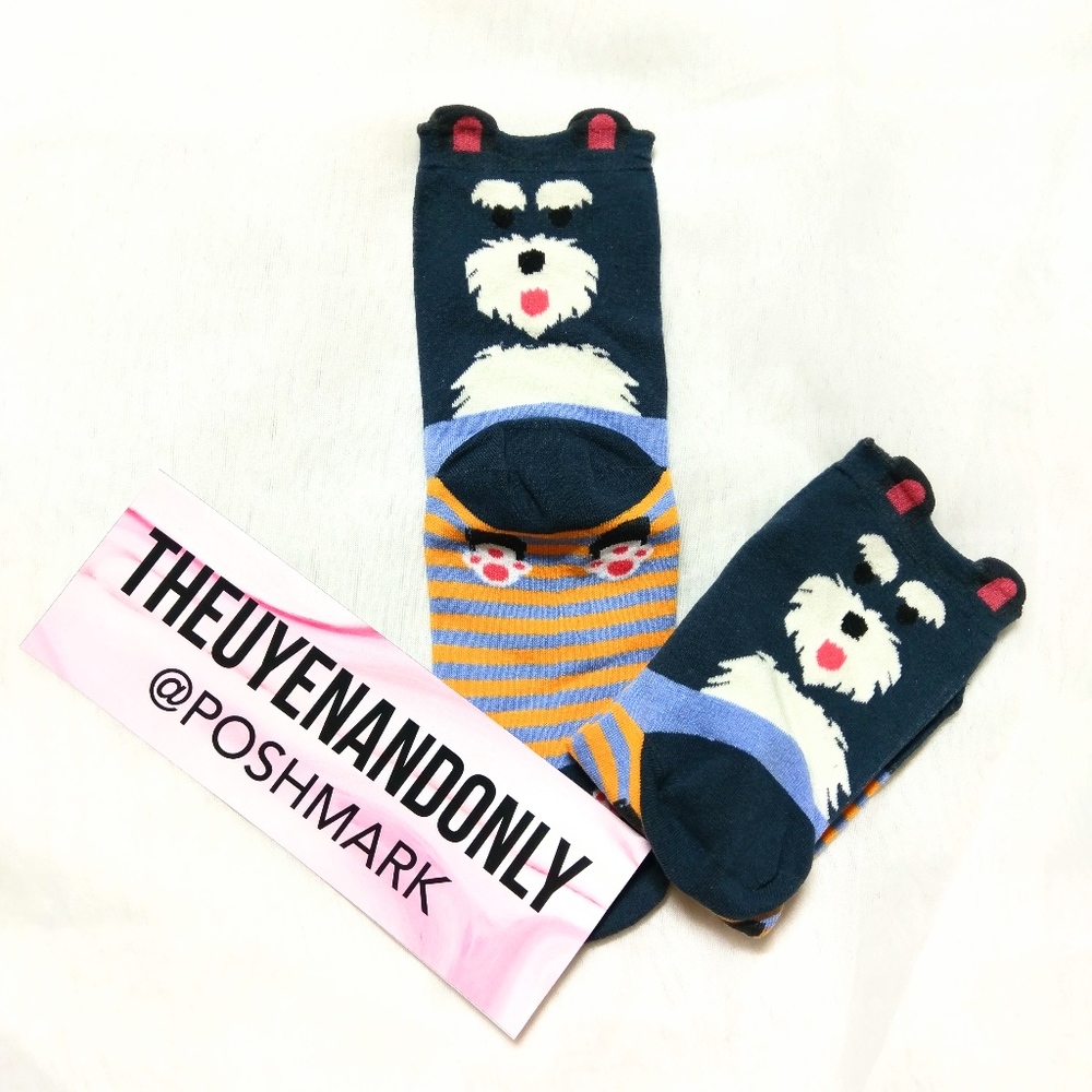 5 PAIRS New Cute Dog Printed Socks - Picture 6 of 7