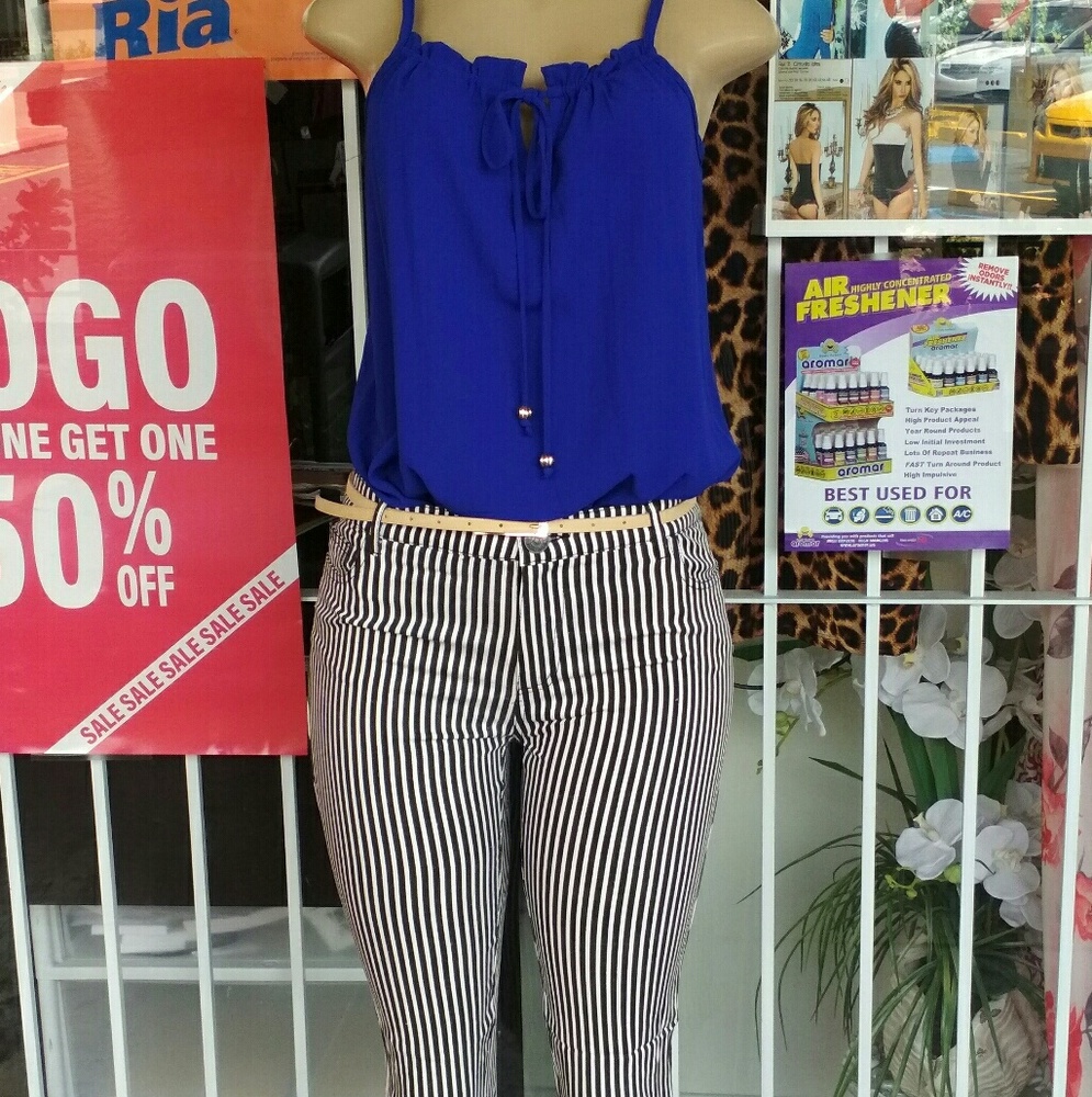Set of pants and blue blouse