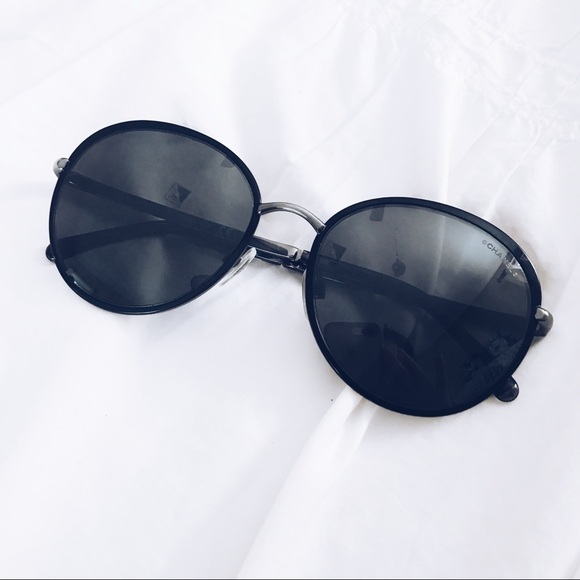 chanel round spring sunglasses