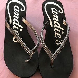 Candie’s Platform Flip Flops