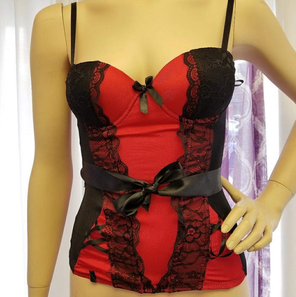 Red and Black BUSTIER