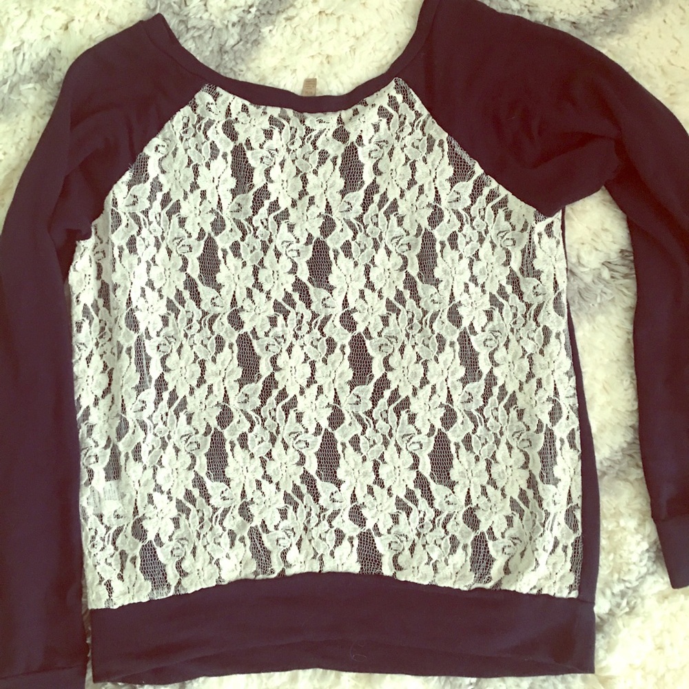 Anthropolgie sweater with lace back