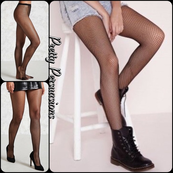 NWT Black High Waist Fishnet Stockings - Picture 2 of 3