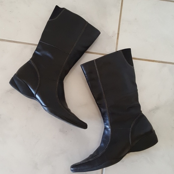 Kenneth Cole Reaction Shoes - Kenneth Cole Reaction Black Mid Calf Boots 7.5