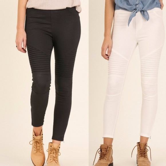 Closet closing! Washed Moto Jeggings-OFF WHITE - Picture 4 of 4