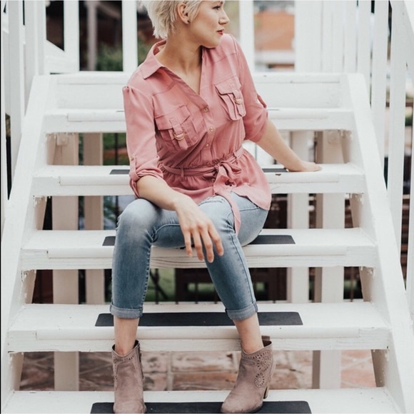 Taupe Sunburst Bootie - Picture 5 of 8