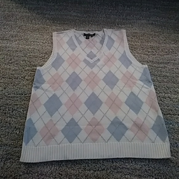 Ralph Lauren Pink Argyle Sweater Vest 