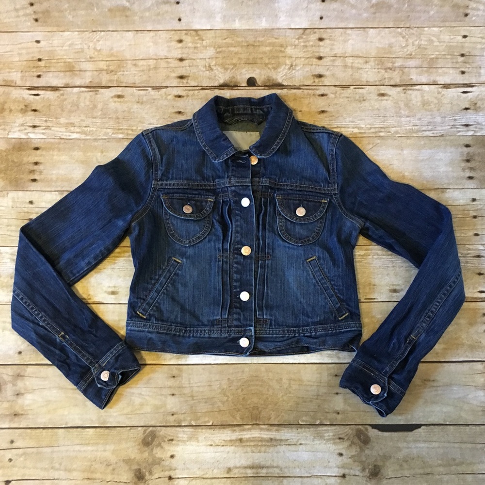 Old Navy cropped jean jacket size small