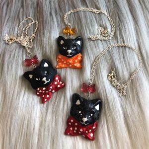 Polka Dot Pretty Kitty Necklace