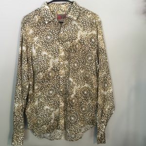 Men's Long Sleeve Mandala/Geometric Button Up