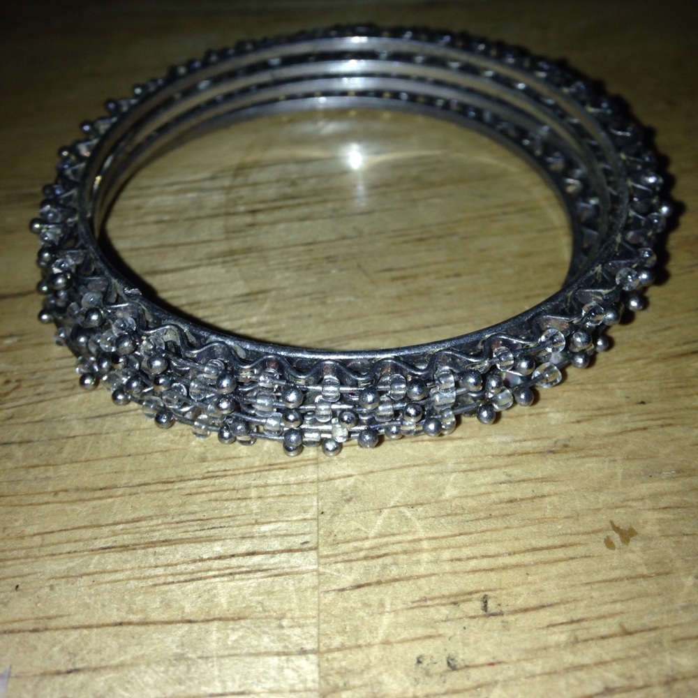 4 silver plated bangle - Picture 2 of 4