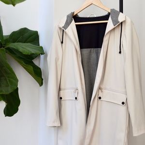 zara basics tan water-repellant trench raincoat