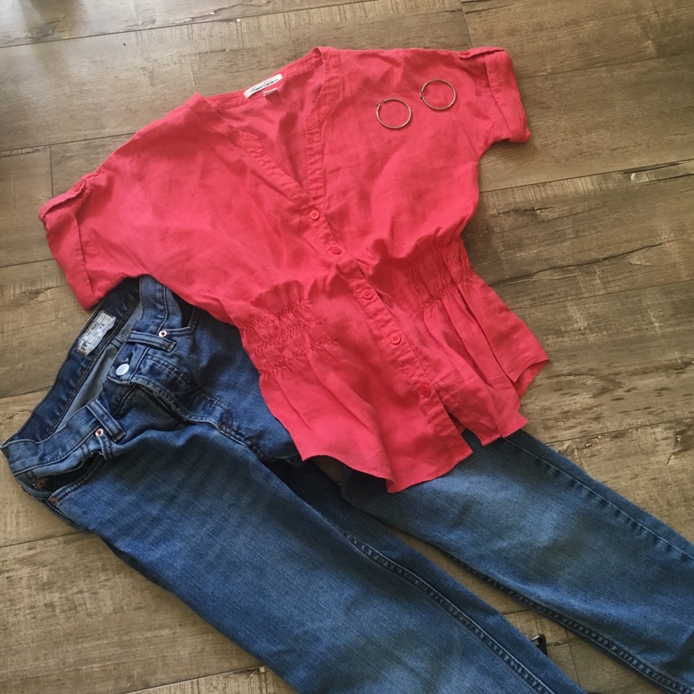 Kenneth Cole Linen Blouse