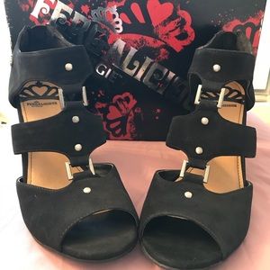 Fergalicious Strappy Wedge Heels