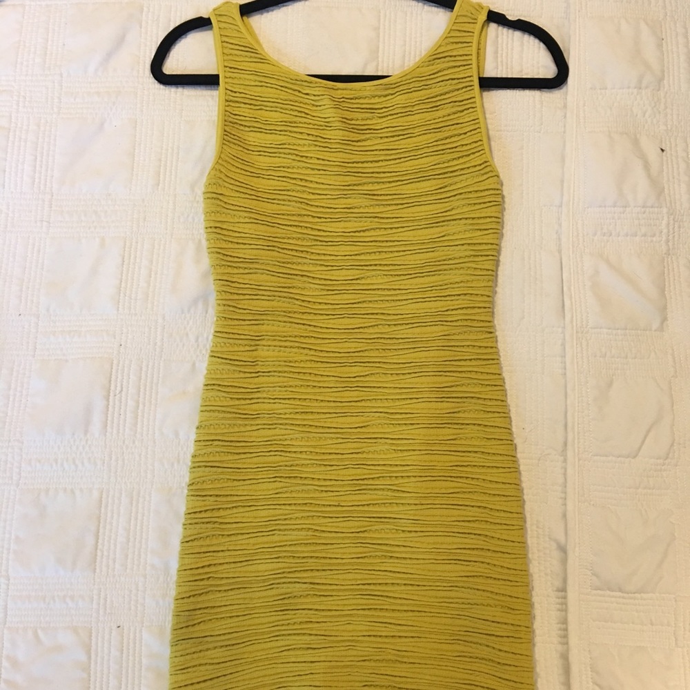 BRABD NEW BCBGen lime green back opening dress