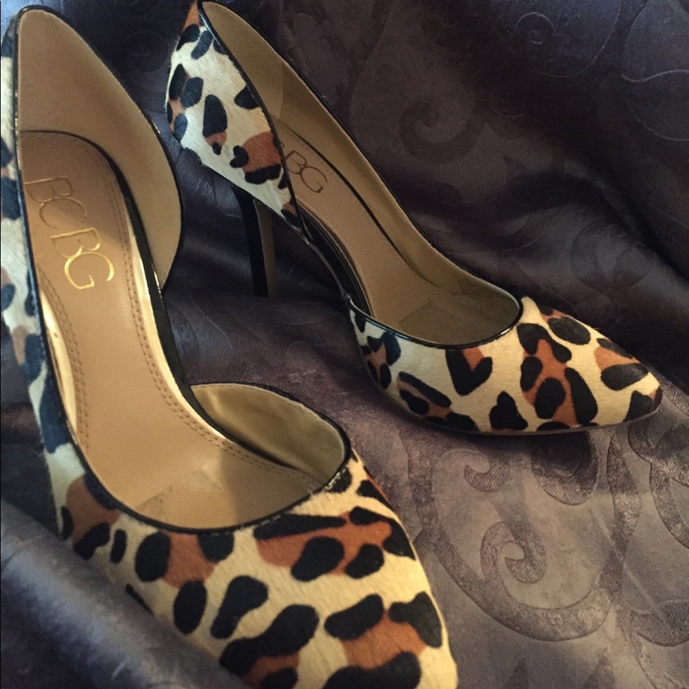 BCBG Paris D'orsay Leopard Heels