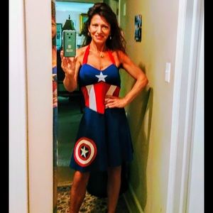 New Custom Ms. Captain America Pinup Dress