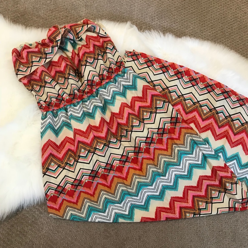 Fashion maxi strapless sun dress
