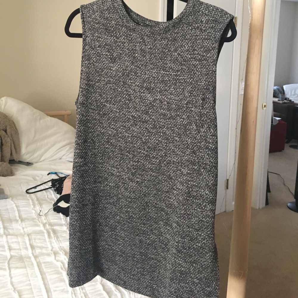 Black and white boucle Tunic