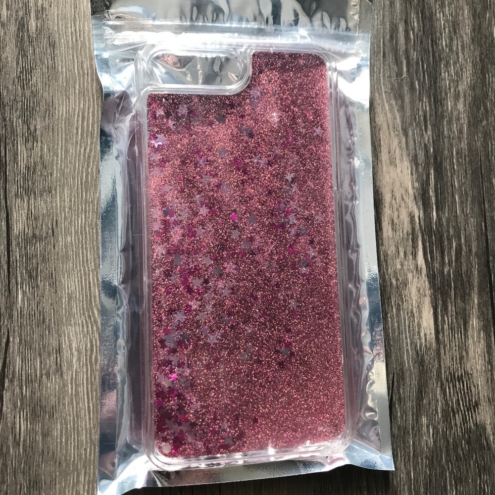 NEW iPhone 7/8 Rose Gold Liquid Glitter Case Cover - Picture 3 of 7