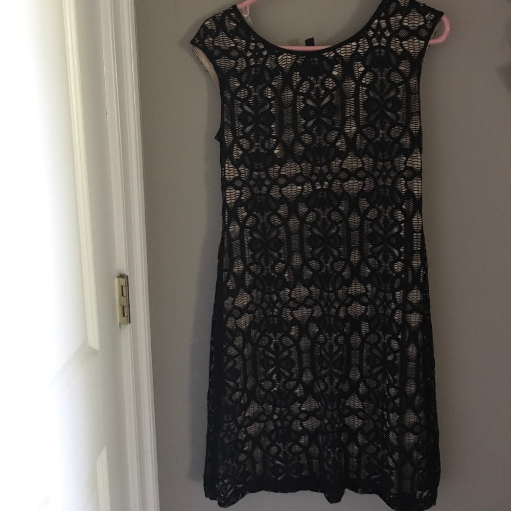 LBD! Black and nude lace dress